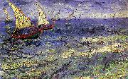 Vincent Van Gogh Boats at Sea, Saintes-Maries-de-la-Mer Germany oil painting artist